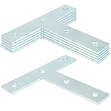 6 Stück T Form Flachverbinder Eckwinkel 180x165x3mm Eckverbinder Möbel Winkelverbinder Halterung Reparaturplatte Eckwinkel Eckhalterung Kohlenstoffstahl Verzinken Schrauben Sind Nicht E