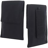 XiRRiX Handy Hülle - Etui Tasche L kompatibel mit Apple iPhone 12 Mini/Doro 1361 5030 5516 / Emporia Euphoria V50 Pure V25 / Swisstone BBM 320c / Sony Xperia XZ1 compact - Tasche schw