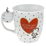 Sheepworld 46218 Tasse mit Motivdruck:'Wie schön, dass es dich gibt!', mit Geschenktag