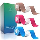 Herolio Physio Tape, Kinesiology Tape - Kinesiotapes Set (3 x 5cm x 5m)