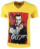 T- Shirt - James Bond from Russia Print - Gelb