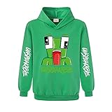 Unspeakable Merch Jungen Sport Pullover Mädchen Hoodies Kinder Tops Baumwolle Sweatshirt, grün, 134