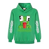 Unspeakable Merch Jungen Sport Pullover Mädchen Hoodies Kinder Tops Baumwolle Sweatshirt, grün, 134