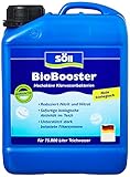 Söll 14422 BioBooster Teichbakterien für klares Wasser rein biologisch 2,5 l - hochaktive Klarwasserbakterien reduzieren Nitrit Nitrat im Gartenteich Fischteich Schw