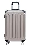 BEIBYE Zwillingsrollen Hardcase Reisekoffer Koffer Trolleys Hartschale in XL-L-M in 14 Farben (Champagner, Handgepäck (55cm))