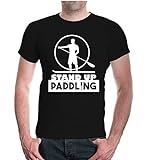 T-Shirt Stand Up Paddling-S-Black-W