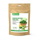 Detox Grüner Superfood Mix Kombination aus 4 natürlichen Superfoods Ananas - Sellerie - Grüntee Blätterextrakt & Kohl – Vegan 250g