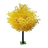 Liudan künstliche Pflanzen Gefälschte Ginkgo-Baum Artificial Greenery Pflanzen in Töpfen Dekorative Bäume for Haus und Büro 3.3-Feet(gelb) Künstliche Topfp