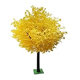 ZHANGJINYISHOP2016 Topfpflanzen, künstlicher Ginkgo-Baum, künstliche Grünpflanzen in Töpfen, dekorative Bäume für Zuhause und Büro, 90 cm (gelb), mehrere Dekor-Anwendung