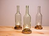 Weinflaschen - Windlicht, Rustikal' 3er Pack