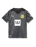 PUMA BVB AWAY Shirt Replica Jr w Sponsor , Asphalt-Puma Black , 128