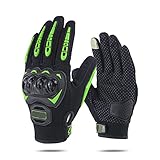 Workout-Handschuhe aus Gummi mit hartem Knöchel, für Radfahren, Motorrad, Jagd, Schießen, Camping (Grün XL)