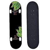 ACEMOOW Skateboard Komplettboard 79 x 19 cm mit ABEC-7 Kugellager 7-lagigem Kanadischer Ahorn Geeignet für Erwachsene, Kinder und Jugendliche.-Grü