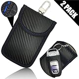 2 STÜCK FoilsAndMore Keyless Go Schutz Auto-Schlüssel Hülle RFID Funkschlüssel Abschirmung Schlüsseltasche Schlüsseletui Schlüsselmäppchen Carbon Schwarz B