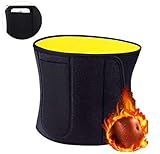 Nifogo Bauchweg Schwitzguertel,Bauchweggürtel Fitnessgürtel,Fitness Gürtel,Schwitzgürtel,Verstellbarer Neopren Sauna Waist Trainer Damen und Herren(Schwarz, 118CM)
