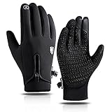 Shulltji Handschuhe Herren Damen rutschfest Touchscreen Fahrradhandschuhe Winddicht Wasserdicht laufhandschuhe Thermo Winterhandschuhe Outdoor Sp