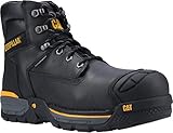 Caterpillar Excavator LT 15,2 cm Herrenstiefel aus Verbundmaterial, Zehen-/Mittelsohle, S3 Arbeitssicherheitsstiefel, Schwarz - Schwarz - Größe: 45 EU