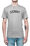Clickbait Funny YouTube Title - Clickbait Herren T-Shirt Tee Grau Men's Grey T-S
