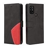 NEXCURIO Handyhülle für Motorola Moto G30 / G20 / G10 Hülle mit Kartenfäch Ständer Klapphülle Schutzhülle Leder Flip Wallet Case Cover Tasche Handytasche Klappbar Stoßfeste - Schw