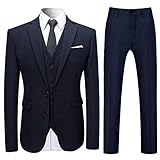 Allthemen Anzug Herren Anzug 3 Teilig Slim Fit Herrenanzug Hochzeit Anzüge Herren Modern Sakko für B