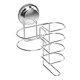 Navaris Halterung für Haartrockner und Glätteisen - Halter Wandhalterung mit Saugnapf - Set aus Fönhalter und Glätteisenhalter - ohne B