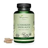 SCHWARZER KNOBLAUCH Vegavero ® | 600 mg Extrakt pro Kapsel | GERUCHLOS und VERDAULICH | 120 Kapseln | VERGLEICHSSIEGER 2019* | Laborgeprüft | Veg