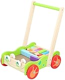 Marionette Wooden Toys Lauflernwagen mit Holzklötzen - 23-Teilig