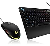 Logitech G213 Prodigy Gaming-Tastatur, RGB-Beleuchtung, Programmierbare G-Tasten + Logitech G203 Gaming-Maus mit anpassbarer LIGHTSYNC RGB-Beleuchtung, 6 programmierbare T