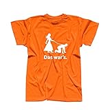 JGA T-Shirt Das War's Hochzeit Junggesellenabschied 13 Farben Herren XS-5XL Feier Party Bräutigam Braut Trauzeuge Malle Dance, Größenauswahl:L, Farbe/Logo:orange - Logo W