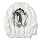 BAIXIAOCHI Statue Print Pullover Herren Langarm Loser R