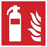 Feuerlöscher Symbolschild ISO Kunststoffplatte 150x150mm Orig. ANDRIS®-Piktog