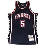 KKSY Herren Trikots Brooklyn Nets #5 Jason Kidd 2006-07 Basketball Trikots Retro Atmungsaktive Weste Swingman Tanktop,Black,XL