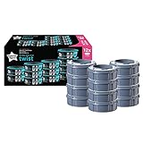 Tommee Tippee Twist and Click Enhanced Windelentsorgung Sangenic Tec Nachfüllpackungen, 12er Pack (kompatibel mit Sangenic Tec Twist and Click Behältern)