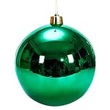 LINFEIKLJ Kugeln Weihnachtsdeko Bruchsicher Anti- UV Riese Weihnachtskugeln, Weihnachtsbaumschmuck Als Thema, Christbaumkugel-Set— 1 Stück LLLL+++ (Color : Green, Size : 12cm)