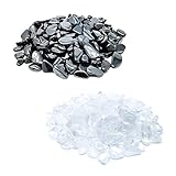 Premium Ladesteine & Entladesteine | Bergkristall & Hämatit Trommelsteine | Granulat/Mini Chips zum Entladen und Aufladen von Edelsteinen, Heilsteinen oder Edelsteinschmuck (500g)