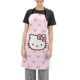Hello-Kitty Wasserdichte Schürze verstellbar Zuhause Küche Kochen Restaurant Kaffee Haus Backen Grillen Haushalt Reinigung