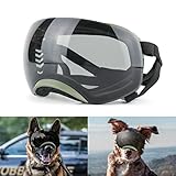 NAMSAN Hundebrille Hunde Sonnenbrille hundebrille für große Hunde Verstellbarer Riemen für UV-Sonnenbrillen Winddicht Schneedicht Schutz Geeignet für Große und Mittelgroße Hunde-Schw