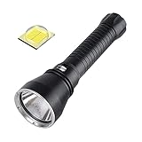 HYK 70.2 Gelb/Weiß LED-Licht-Tauchtaschenlampe Unterwasser 100M 26650 Taschenlampe Hochleistungs-Akku zum Speerfischen, stufenlos dimmbare Taschenlampe (gelbes Licht) nützlich(White Light)