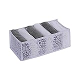 Fach Kleiderschrank Kleidung Organizer, Bedruckte Mesh Kleider Aufbewahrungsbox, Faltbare Schublade waschbar Haushalt, für Leggings T-shirt Jeans, 6 Zellen(32x17x12cm/32x25x17cm)