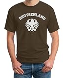 Deutschland Adler Weiss Cooles Fan Motiv Fanshirt EM WM Olympiade T-Shirt XL B