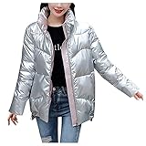 GFGHH Damen Winter Jacken Lang Warm Daunenmantel mit Kapuze Verdickt Übergangsjacke Maxi Parka Jacke Kunstpelz Langarm Steppjacke Outwear Stilvoll Leichte Steppjacke Damen Daunenjacke Damen Steppjack