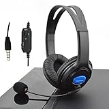 ttnight Wired Einseitige Kopfhörer Gaming Headsets Kopfhörer verstellbar Online Live Spiel Gaming Chat Headset mit Mikrofon für PS4 Sony Playstation 4/PC