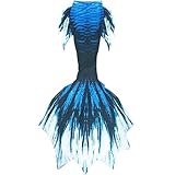 Xyfushi Meerjungfrauenflosse zum Schwimmen mit Monoflosse für Damen, Herren, Mädchen und Jungen Gr. 150 cm, dunkelb