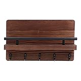 Garneck Vintage Holzregal Schlüsselbrett Briefhalter Schlüsselhaken Aufbewahrungsbox Schweberegal Hängeregal Wandregal Wandboard Landhaus für Kinderzimmer Wohnzimmer Küche Bade Wanddek