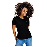 Tommy Hilfiger Damen Tjw Slim Jersey C Neck T-Shirt, Schwarz, XXL