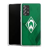 DeinDesign Silikon Hülle kompatibel mit Samsung Galaxy A52s 5G Case weiß Handyhülle SV Werder Bremen Wappen Offizielles Lizenzproduk