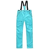 Skihose Sporthose Regenhose Wasserdicht Atmungsaktive Leicht Wanderhose Outdoor Hose Trekkinghose Damen Insulated Bib Overalls Solid Color One-Piece Suspenders T
