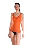 belly cloud Damen Unterhemd figurformendes Reptiltop, Gr. 42/44 (XL), Orange (orange)