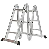 GAOJINXIURZ Teleskopleiter Klappleiter Aluminium Multifunktionsleiter - Gesamtlänge - Gelenkleiter - Vielzweckleiter - Leitergerüst (Size : 3.4M+3.4M)