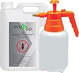 INSIGO Silberfischspray - geruchloses Silberfisch-Spray gegen Silberfische und deren Larven - Silberfisch Mittel auf Wasserbasis - 2 Liter + 2 Liter Sprü